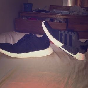 ADIDAS  NMD_R2 CORE BLACK FUTURE HARVEST w/ boost